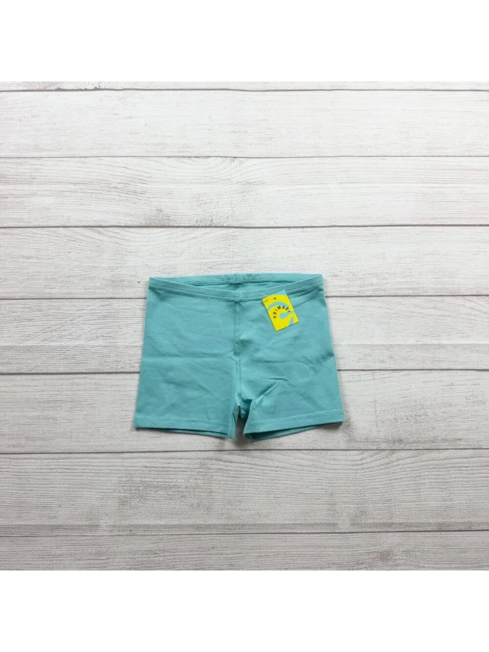 Primary Turquoise Girls Bike Shorts Lightweight Cotton Blend Activewear NWT 6-7